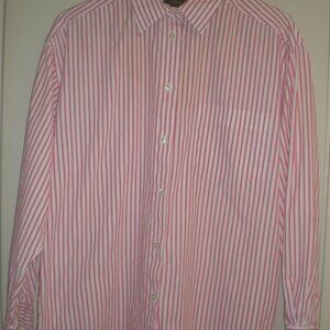 Women's Charter Club 100% Cotton Button Red&White Button up Shirt 10